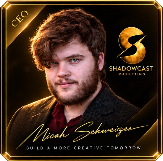 Portrait card: Micah Schweizer, Founder and CEO of ShadowCast Marketing